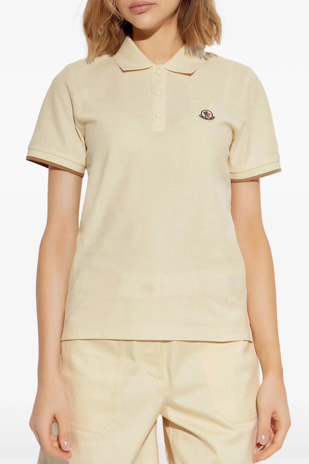 Moncler Women Logo Patch Polo Shirt - 2