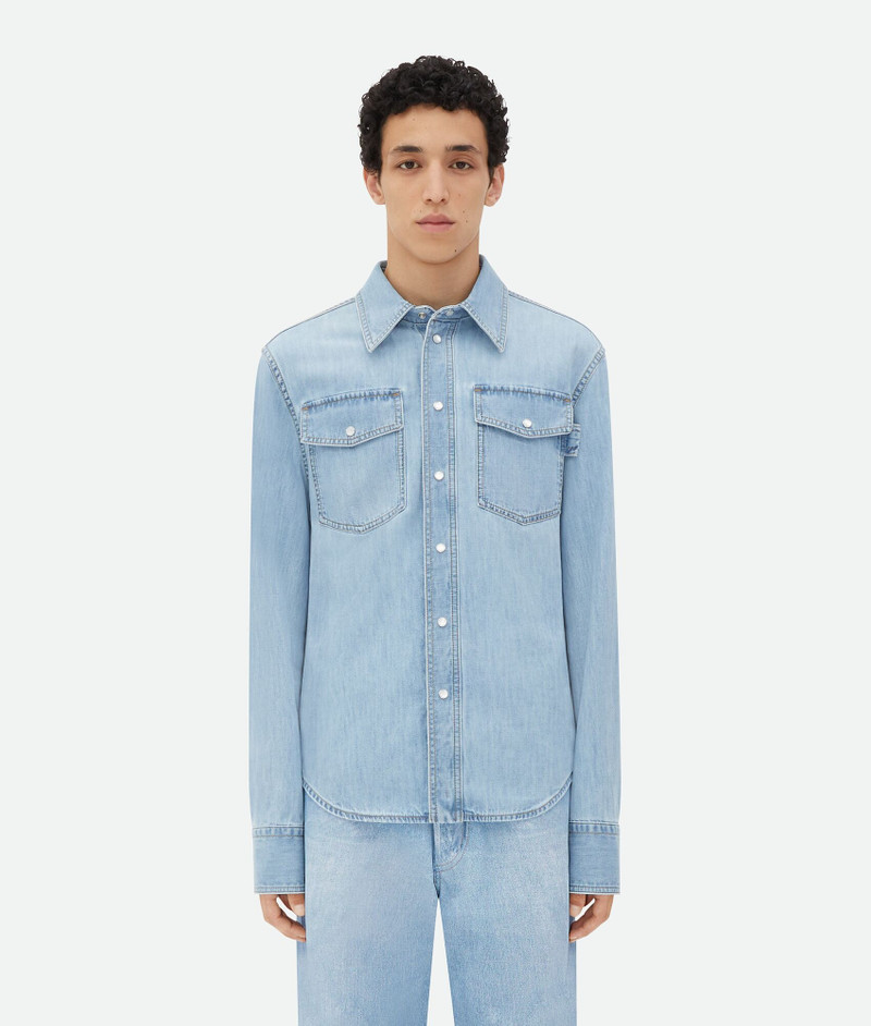 Light Bleached Denim Shirt - 1