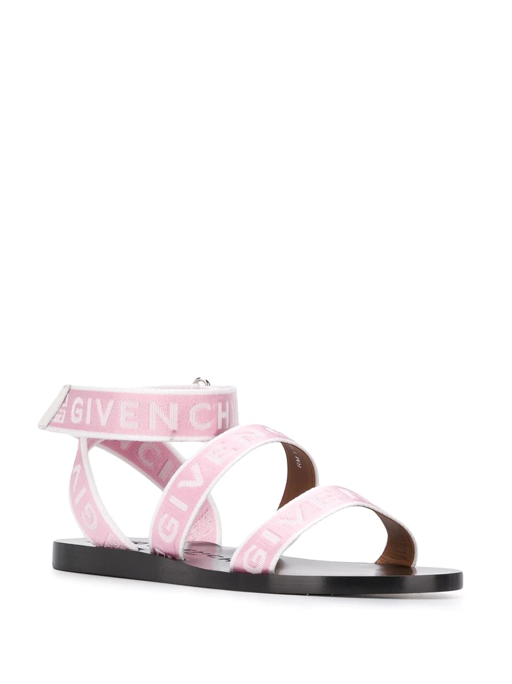 logo strap flat sandals - 2