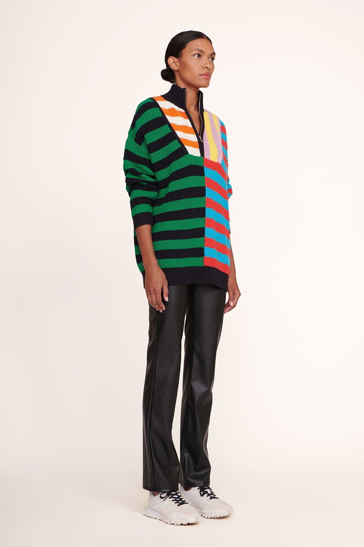 STAUD HAMPTON SWEATER CABANA STRIPE MULTI - 4