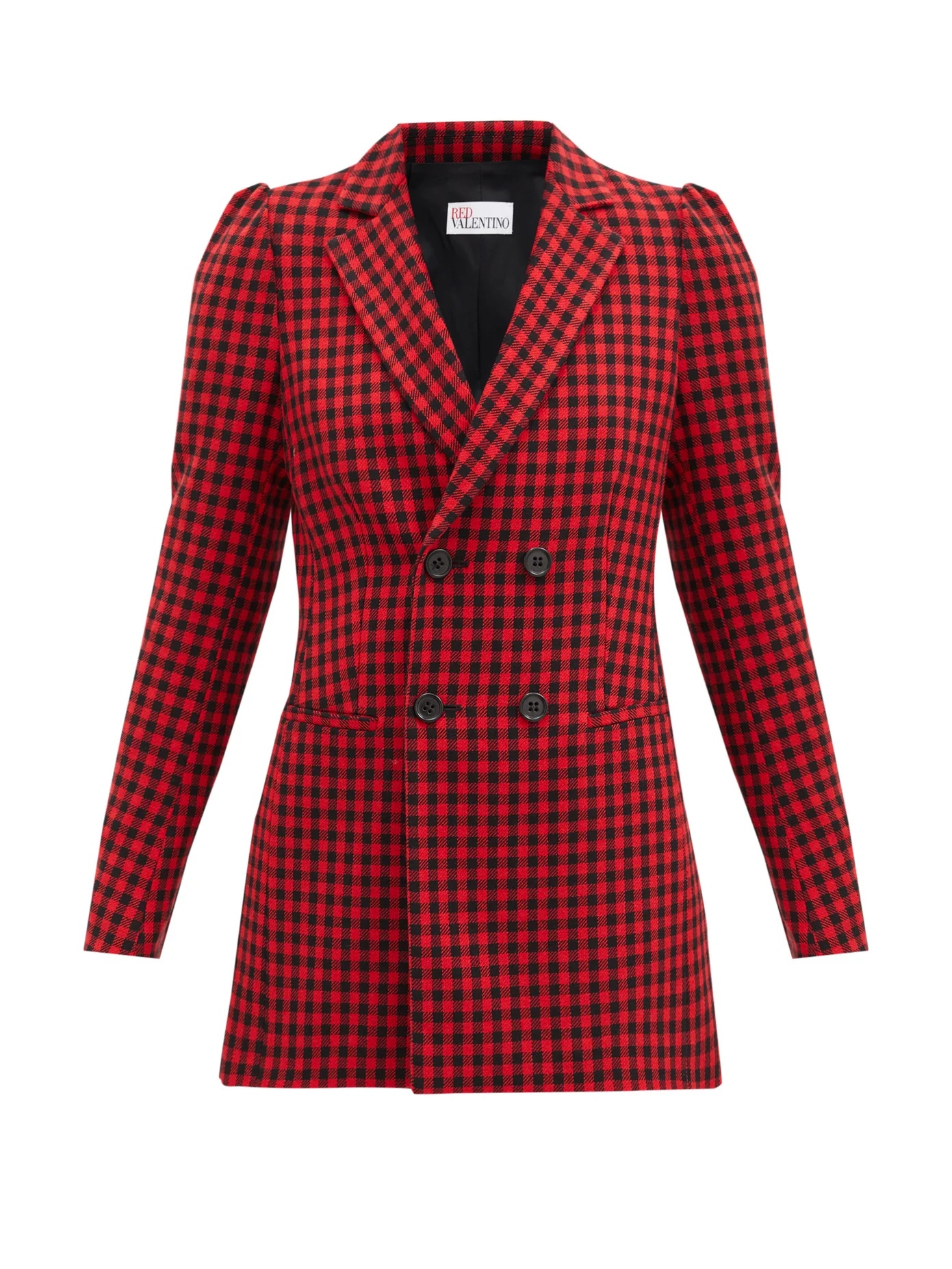 Double-breasted houndstooth jacket - 1