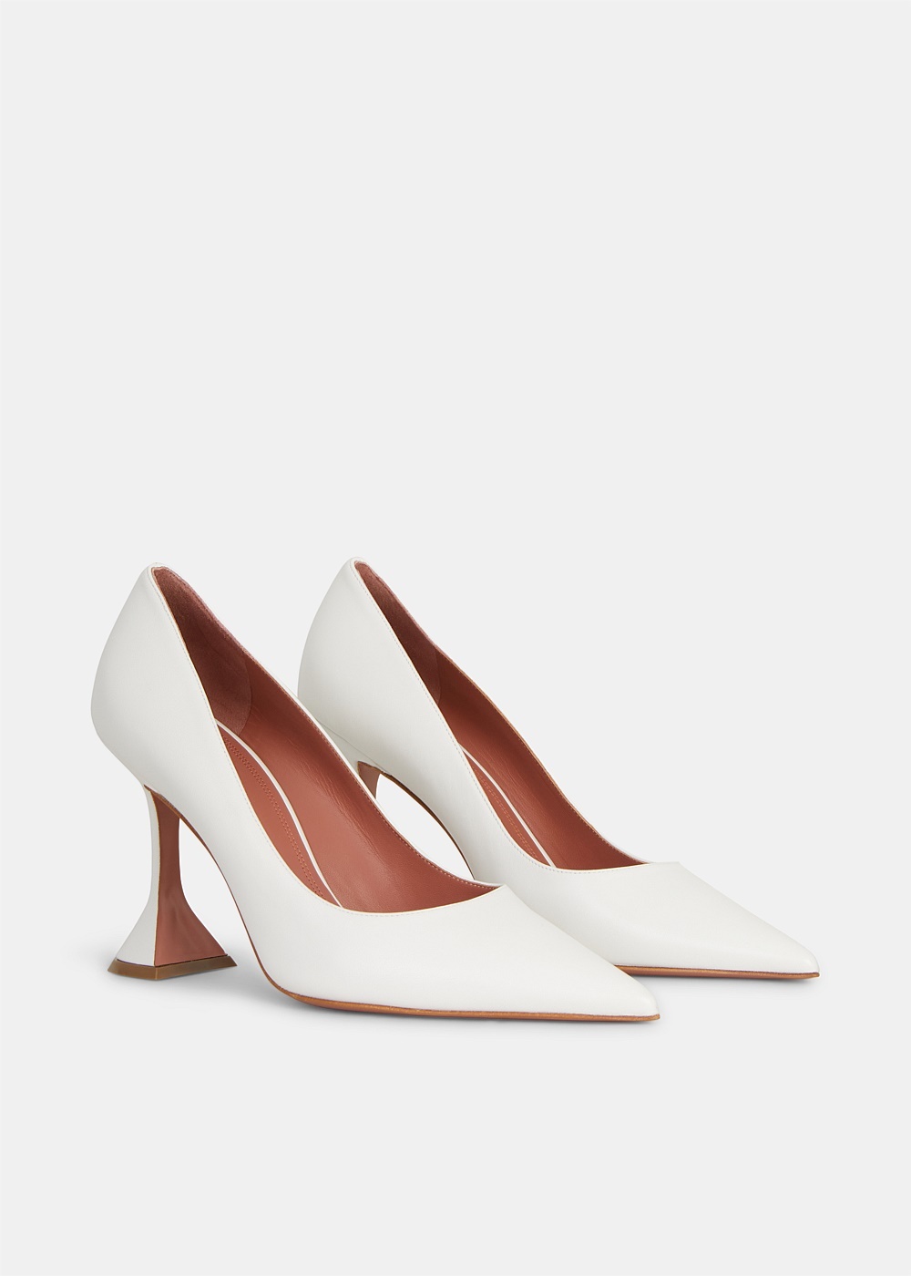 White Nappa Ami Pump - 2