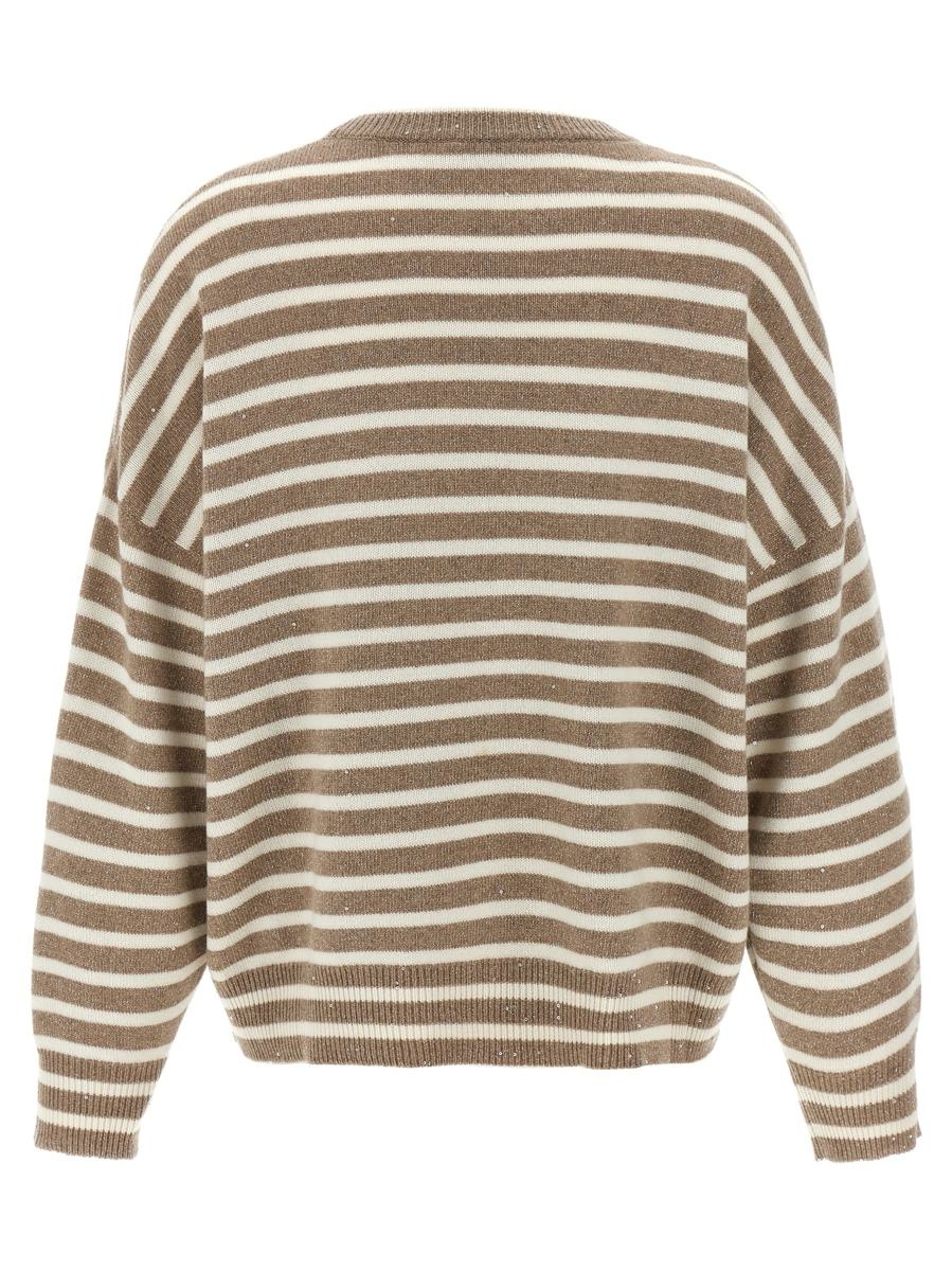 Brunello Cucinelli Sequin Striped Sweater - 2