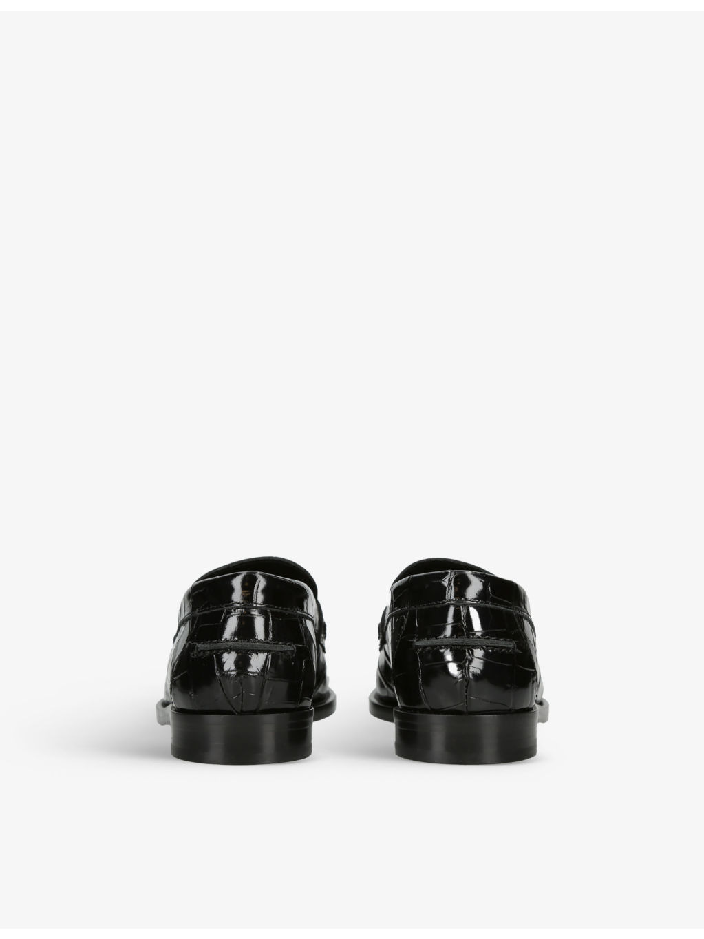 Medusa croc-embossed leather loafers - 4