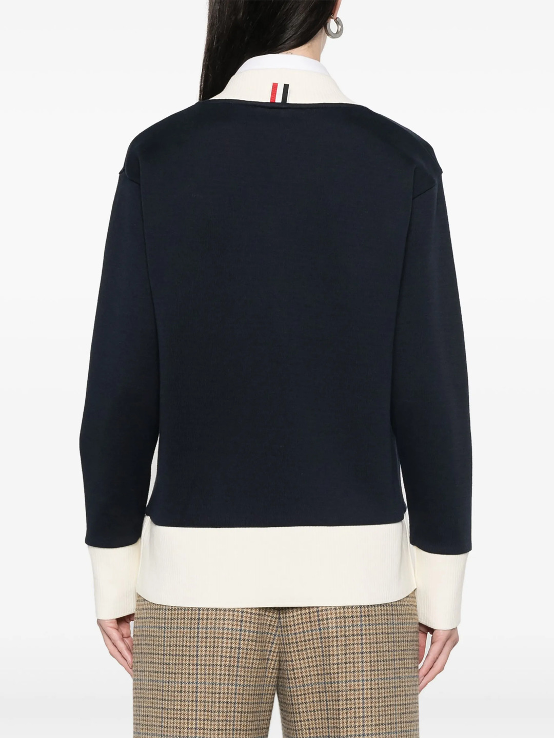 Solid Double Face Knit Oversized Cardigan Women - 4