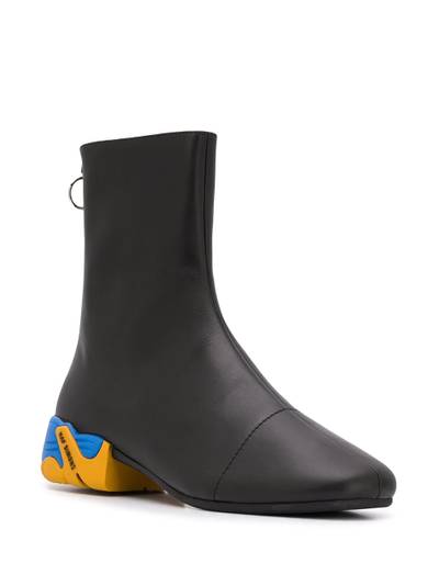 Raf Simons contrast-heel ankle boots outlook