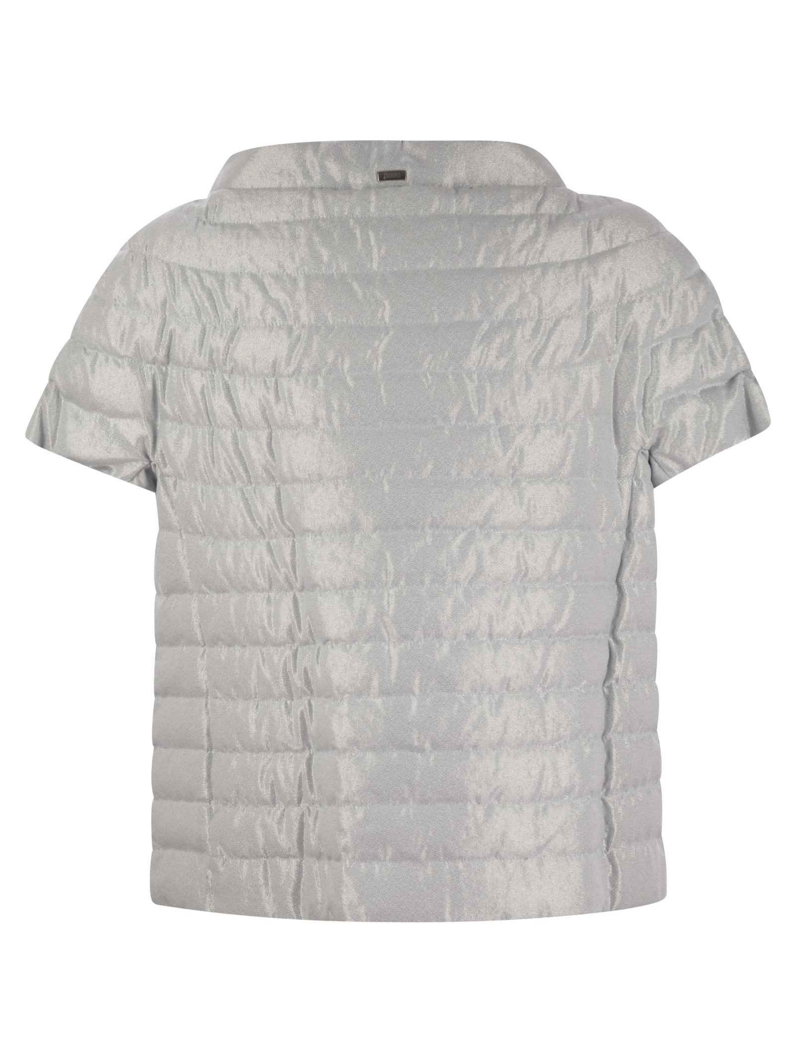 Herno Women Short-Sleeved Metal-Effect Cape - 2