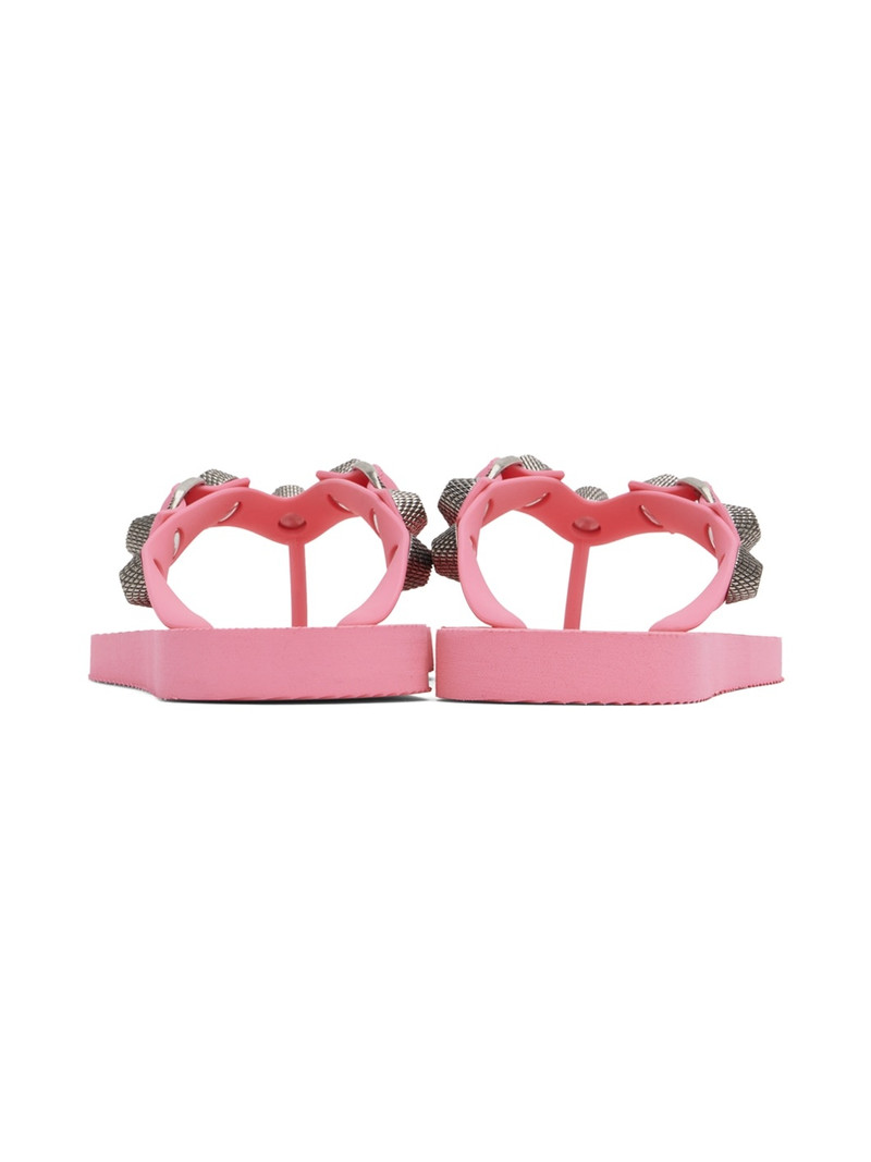 BALENCIAGA Pink Cagole Flip Flops outlook