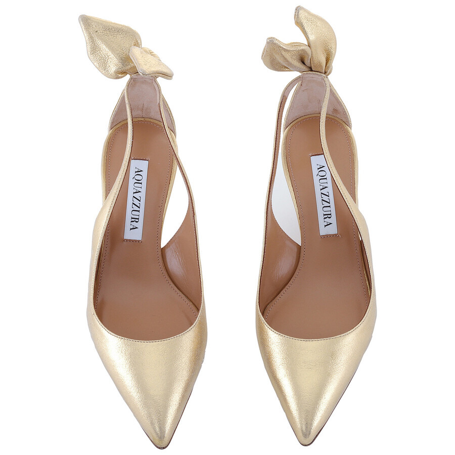 Aquazzura Bow Tie 50 Leather Pumps - 3