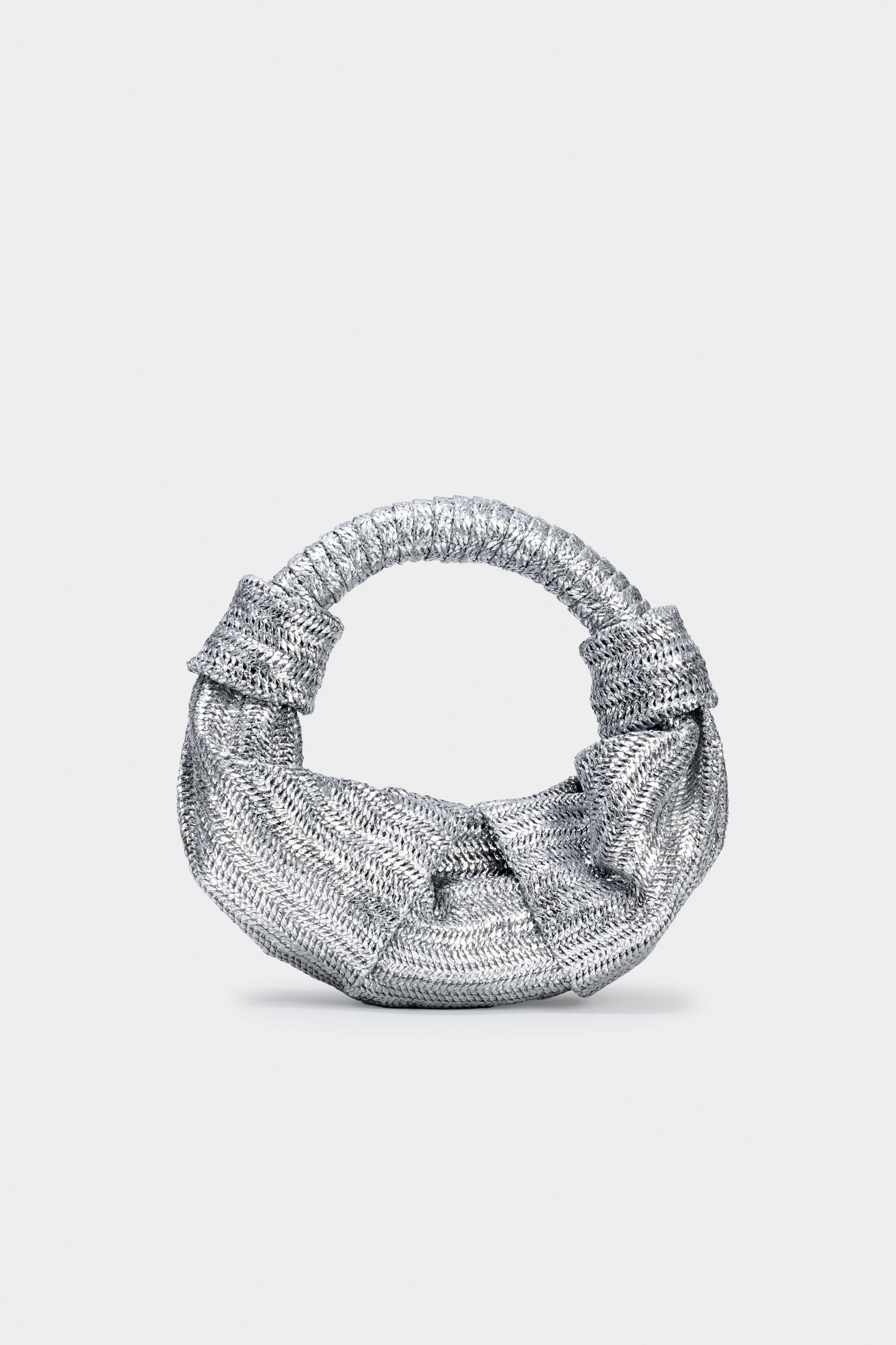 Lopsy Bag In Silver Herringbone - 1