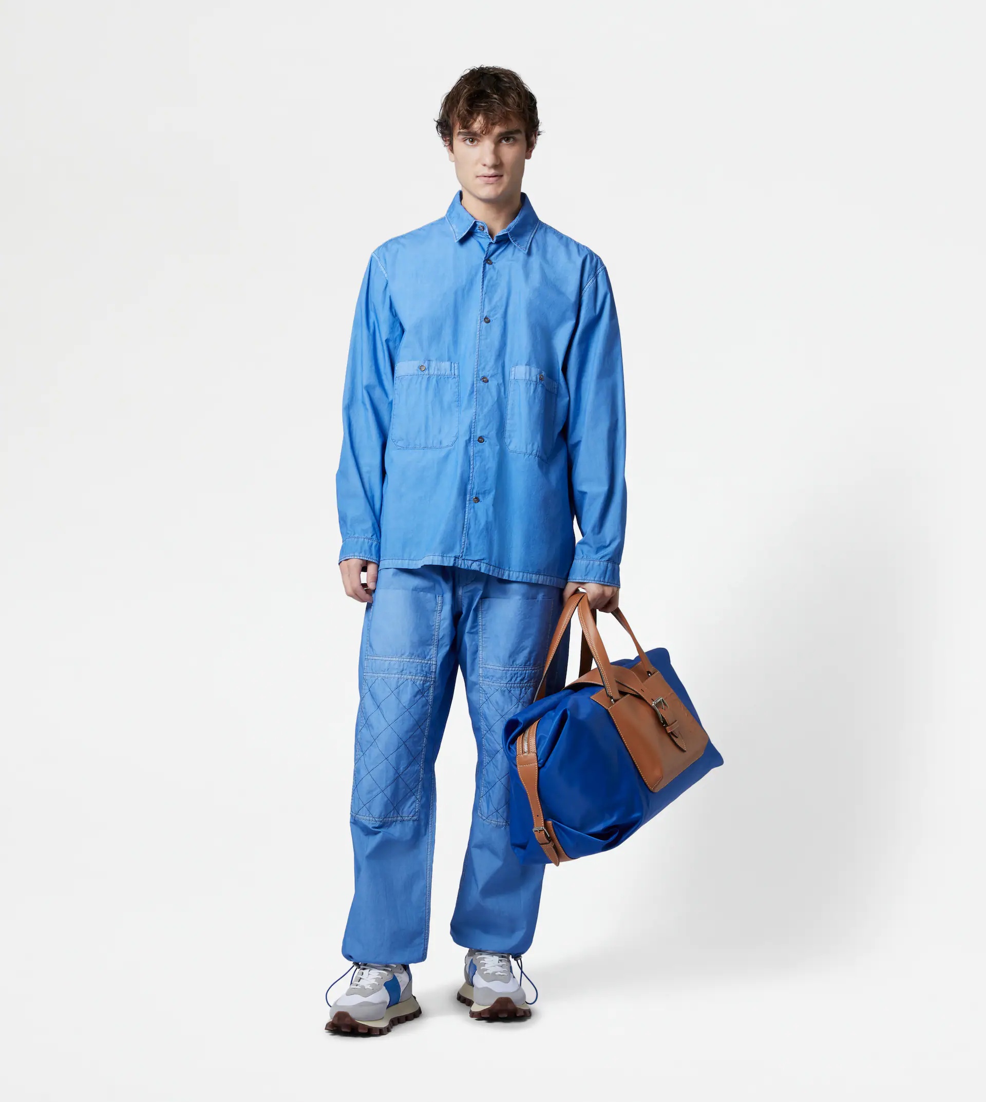 GARMENT-DYED OVERSHIRT - LIGHT BLUE - 2