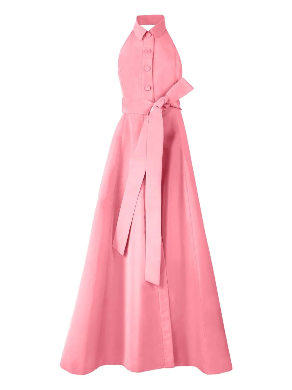 halterneck sash gown - 1