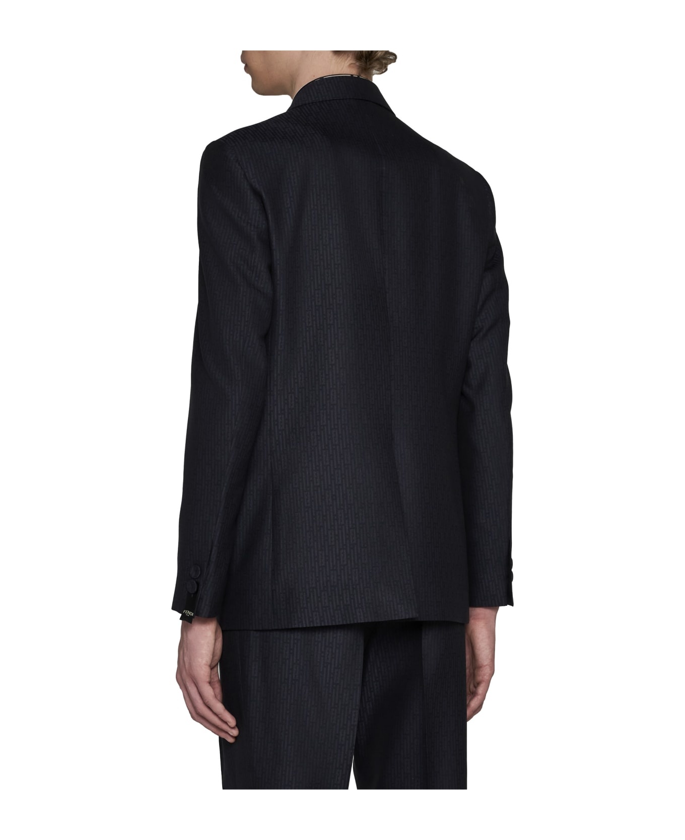 【送料&関税込】Fendi Ff Stripes Jacquard Wool Blazer FENDI Ff Stripes Jacquard Wool Blazer | italist | REVERSIBLE