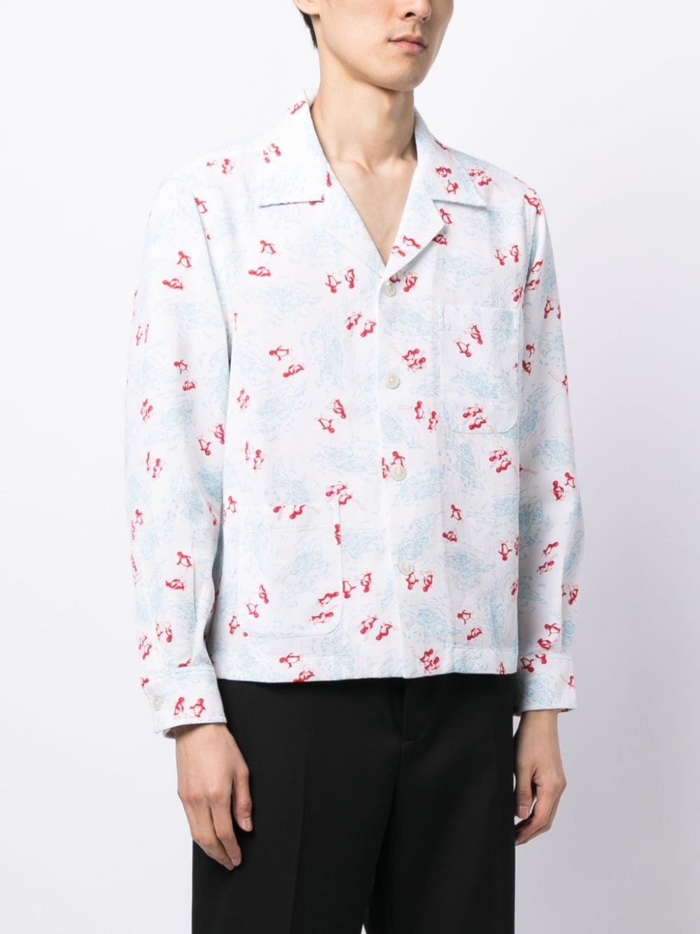 graphic-print cotton shirt - 3