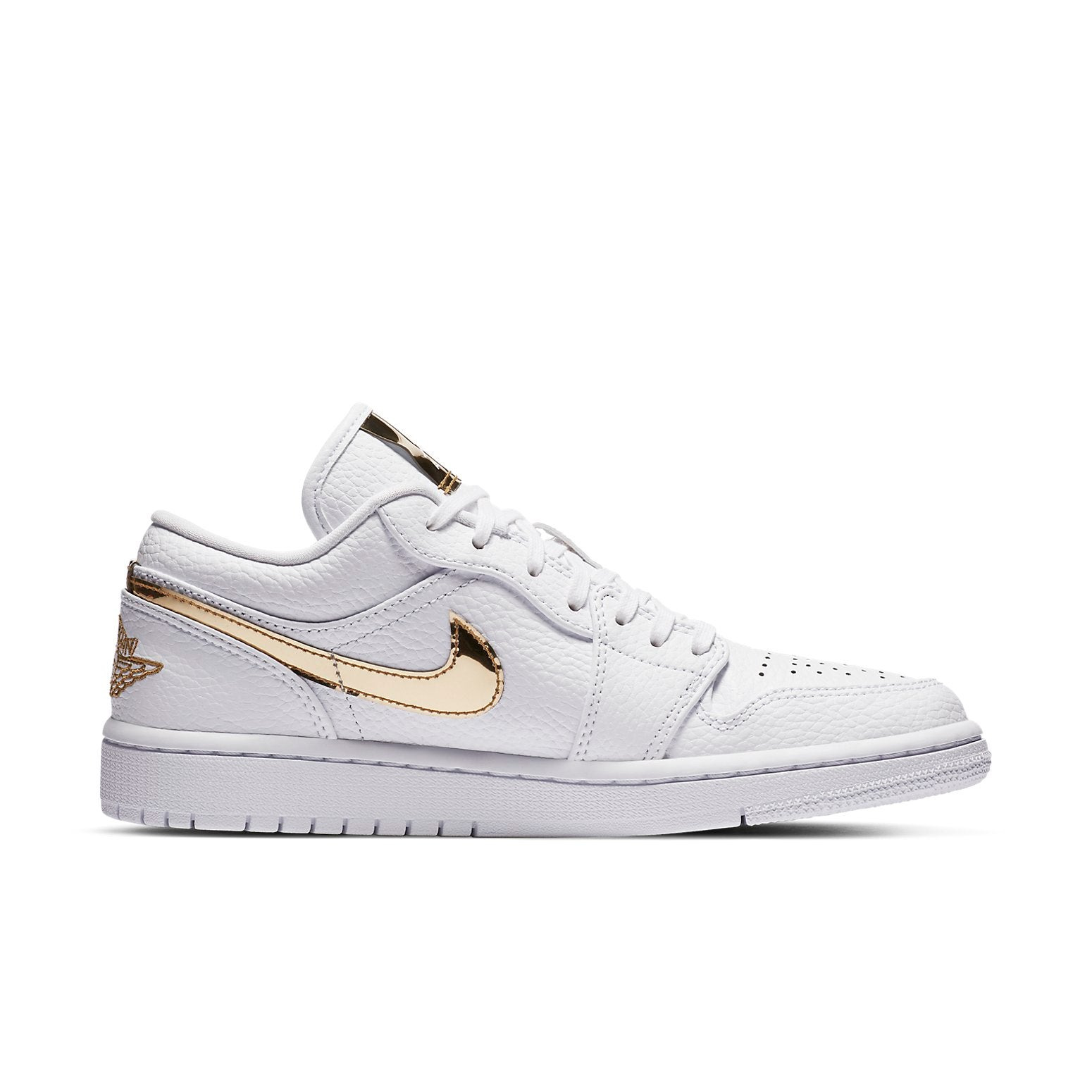 (WMNS) Air Jordan 1 Retro Low 'White Metallic Gold' CZ4776-100 - 2
