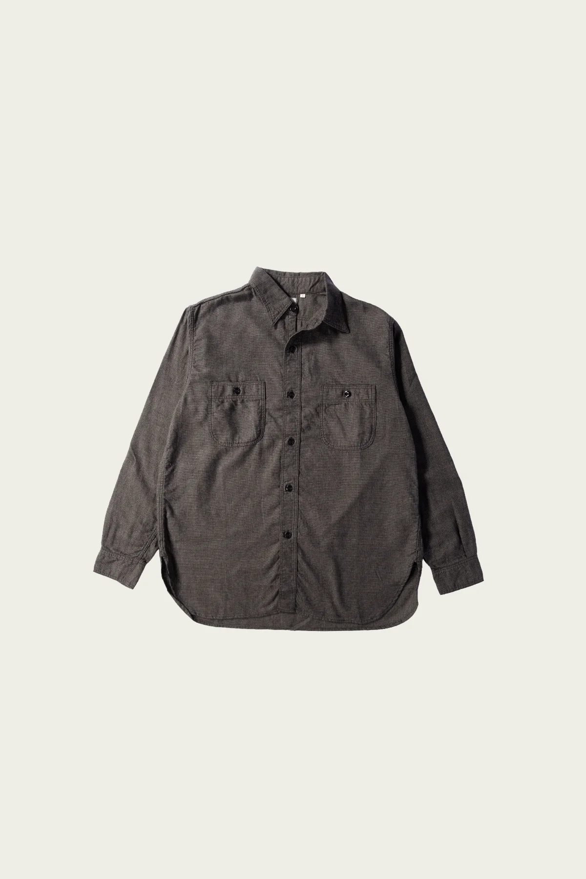 Relaxed Fit Melange Flannel Shirt - Gray Check - 1