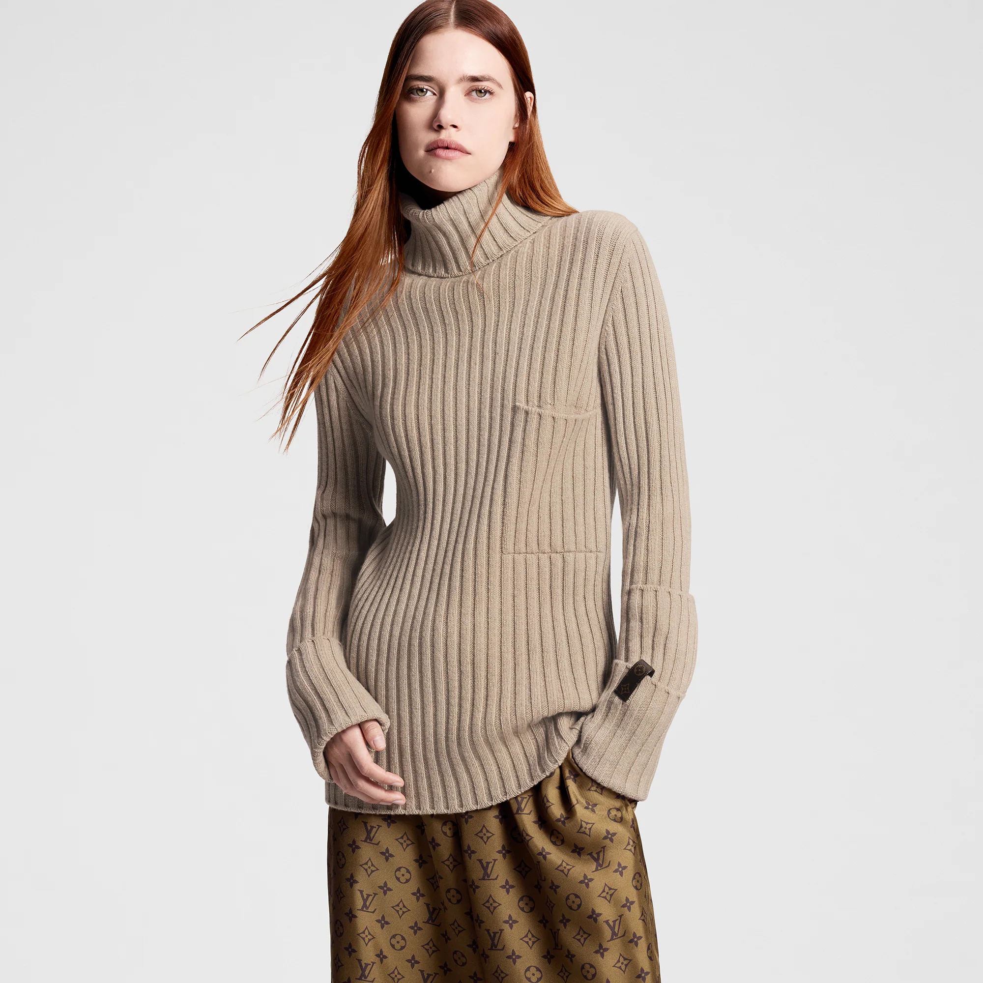 Pocket Detail Ribbed Knit Pullover - 5