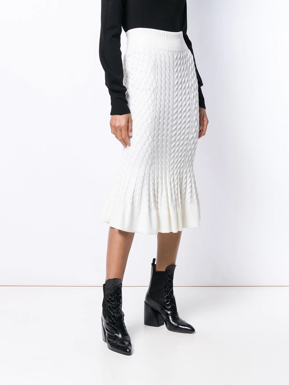 knit trumpet midi skirt - 3