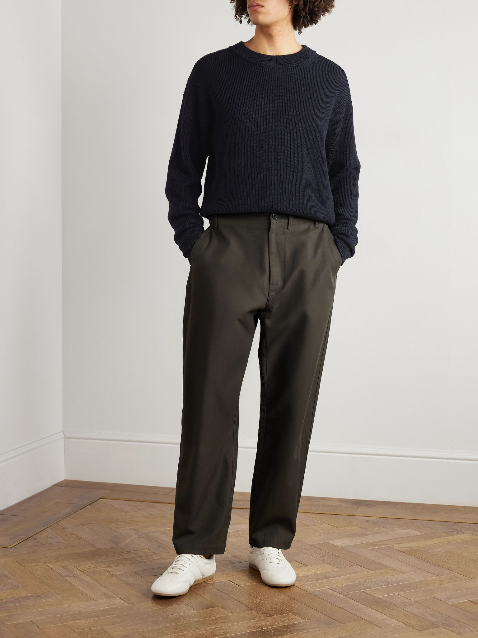 Ribbed Virgin Wool Sweater Black - 2