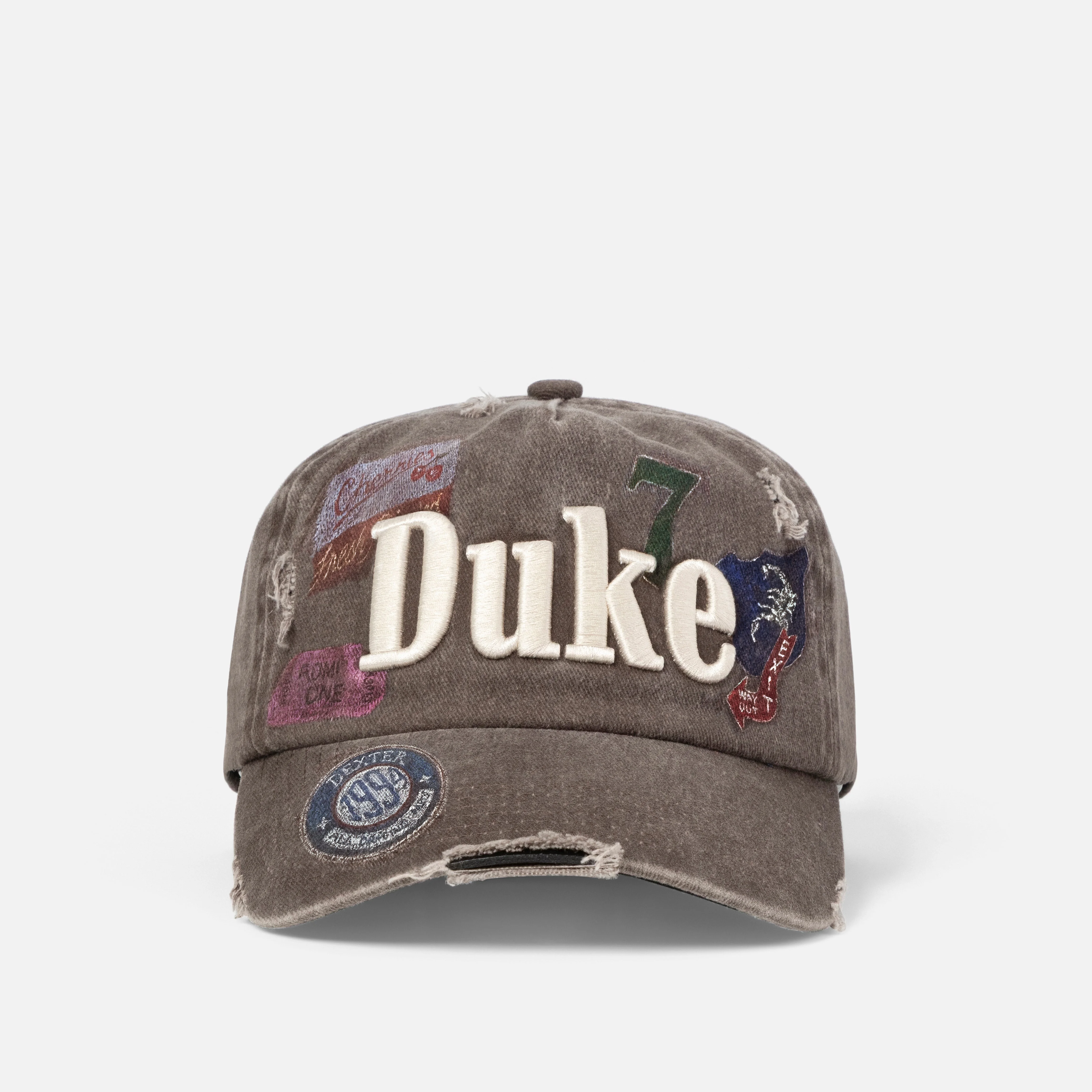 Hand-Painted Patch Distressed Cap - 1