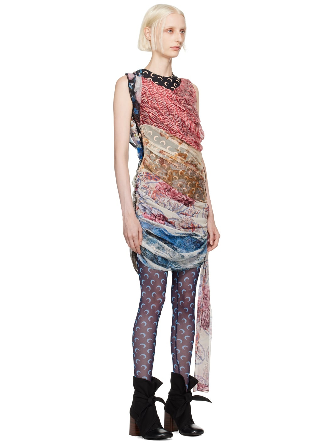 Multicolor Scarves Midi Dress - 2