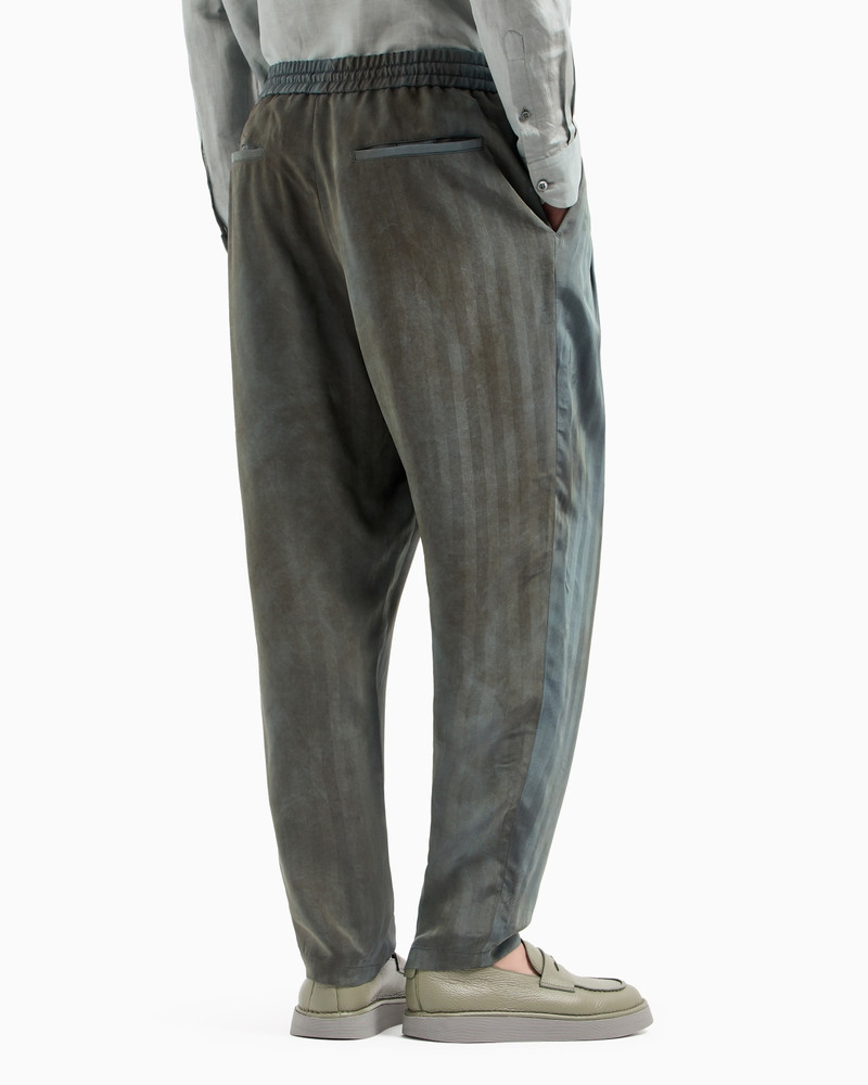 VISCOSE CANVAS FLAT-FRONT TROUSERS 3