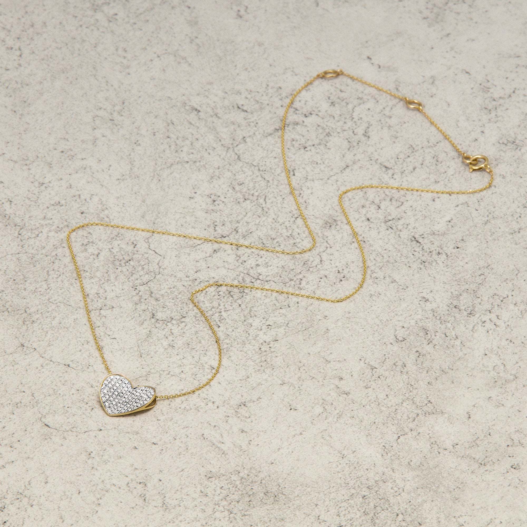 Sparkle Heart Diamond Necklace - 4