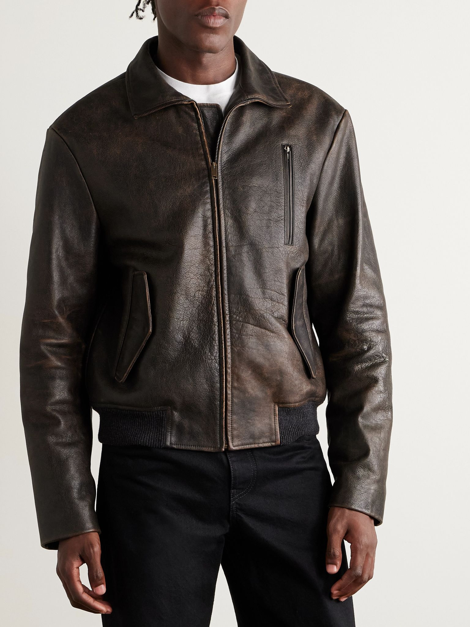 Akia Leather Jacket Brown - 3