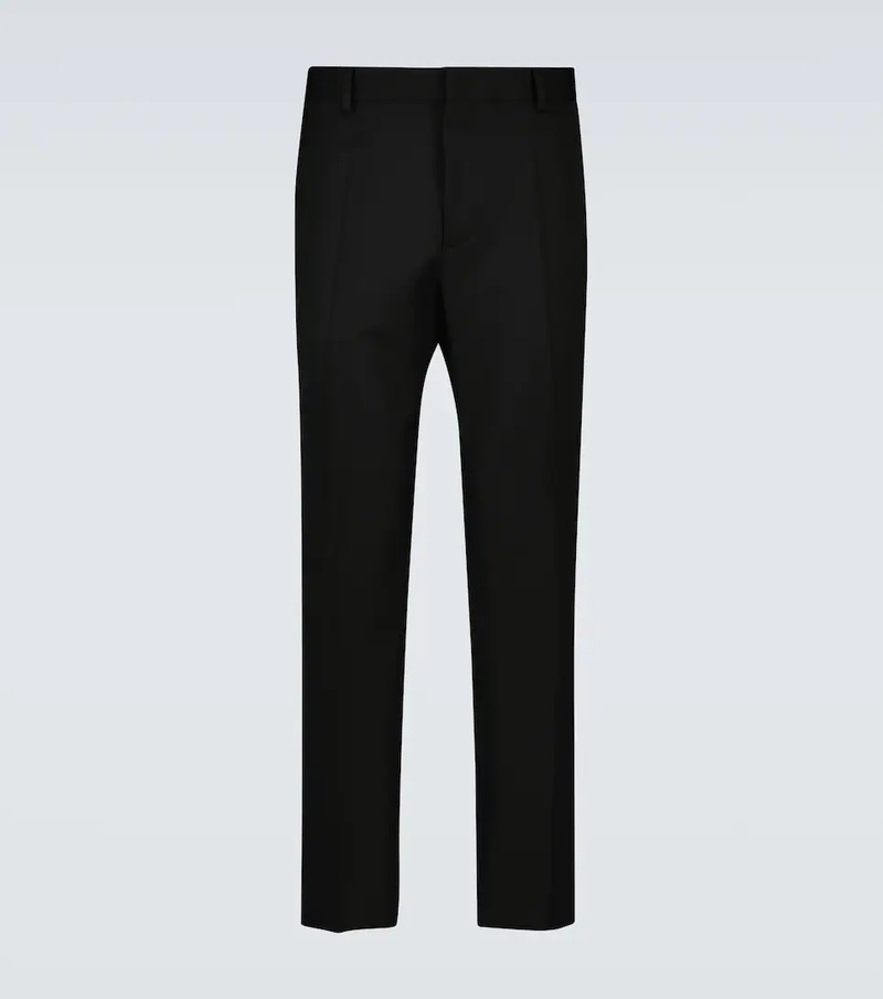Wool-blend slim-fit pants 1