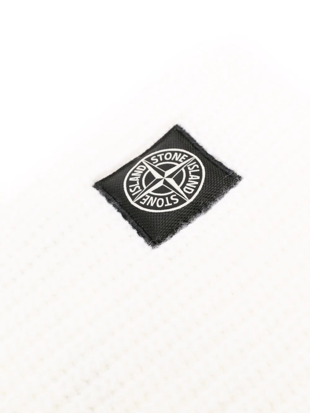 logo-patch wool scarf - 3