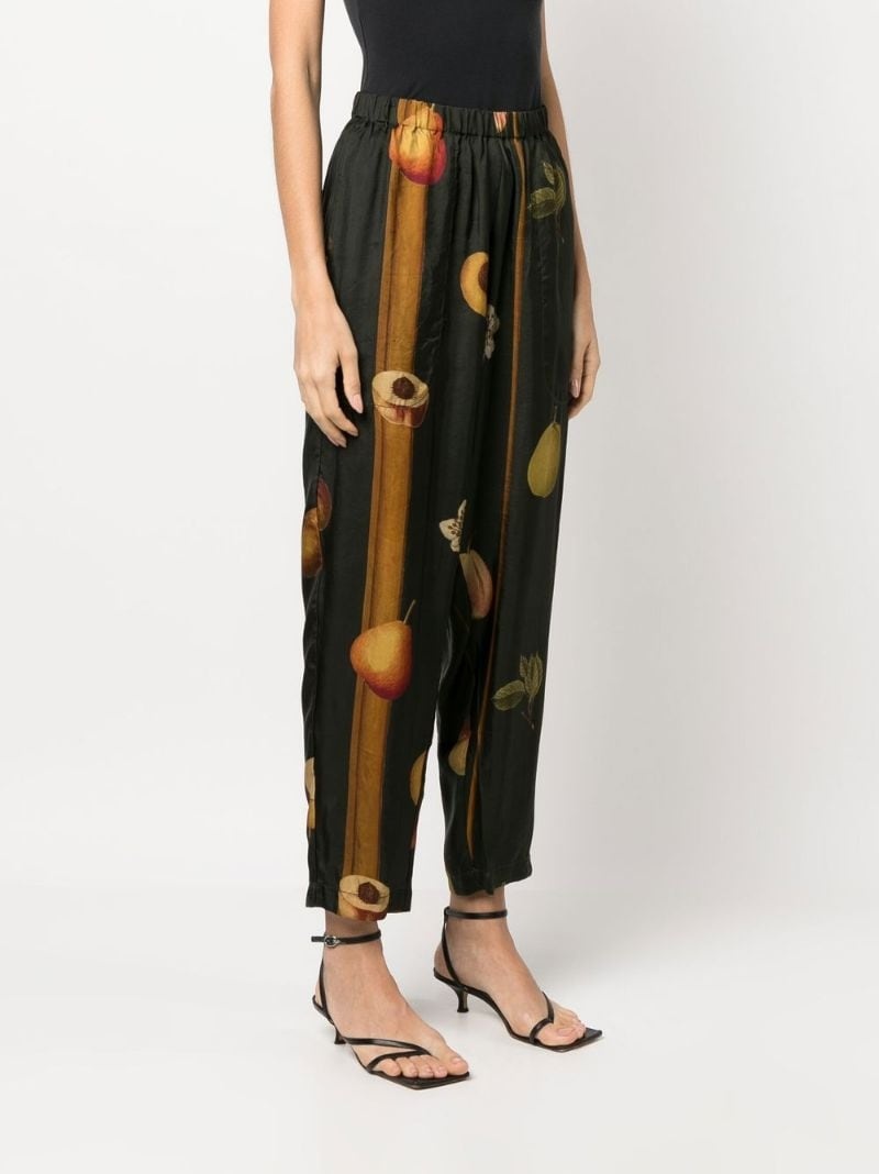 fruit-print tapered trousers - 3