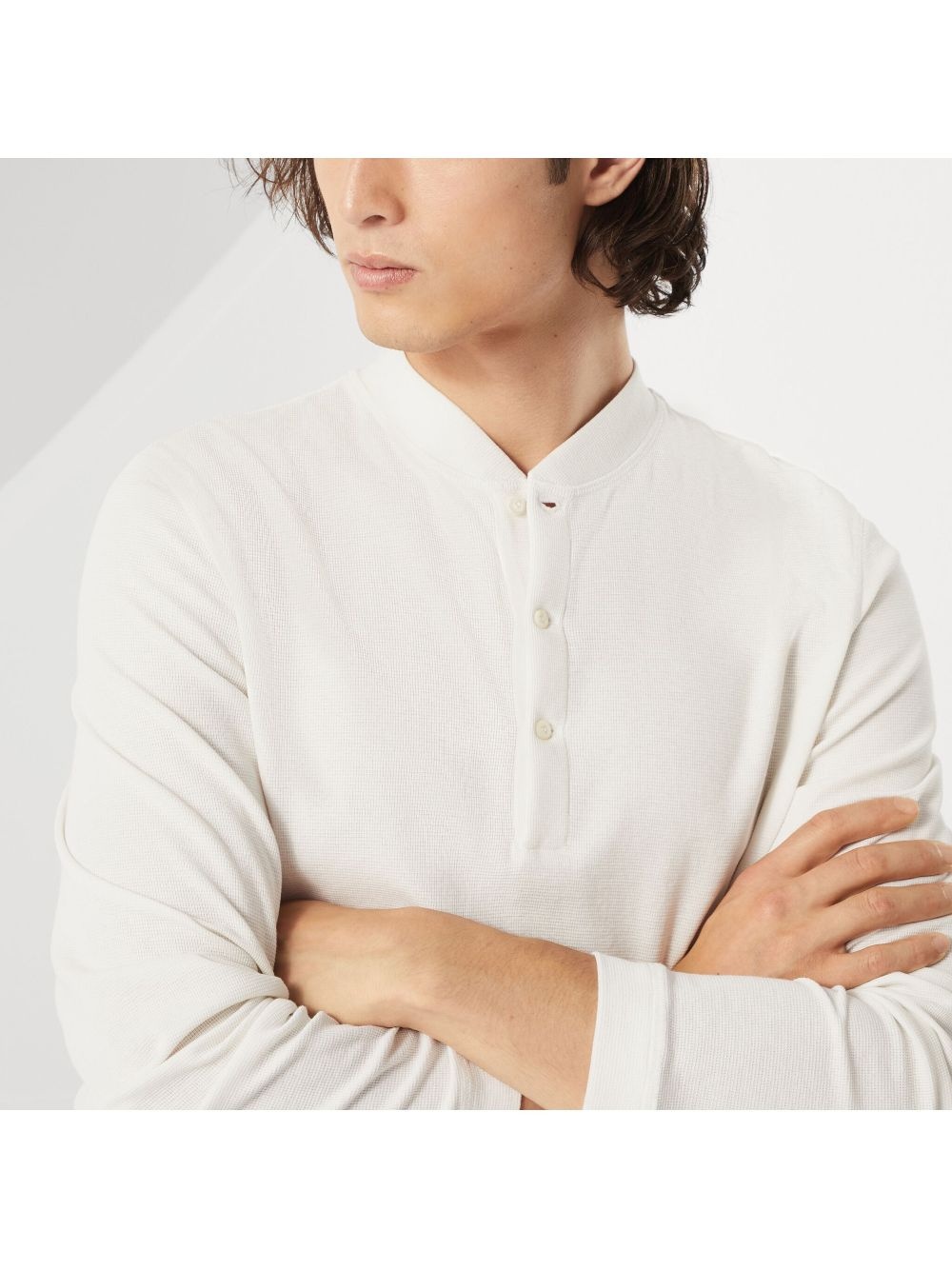 long-sleeved Henley T-shirt - 5