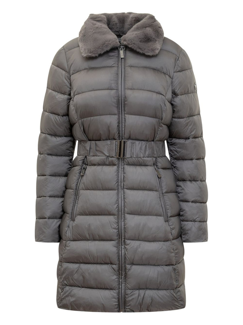 fur trim longline jacket 1