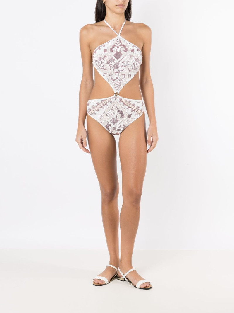 Valentino sequin-embellished swimsuit outlook