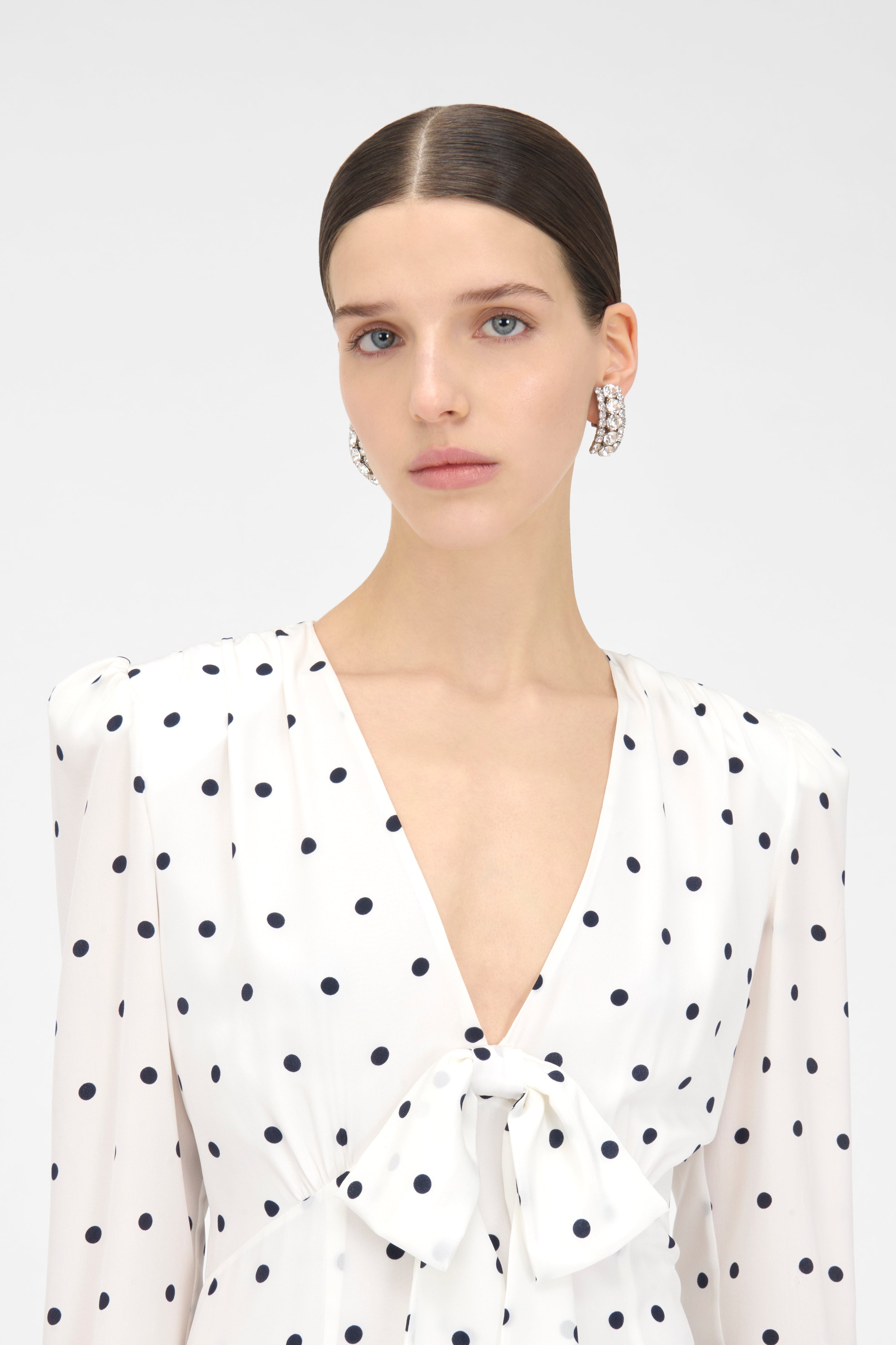 POLKA DOT DRESS WITH PLEATED SKIRT - 6