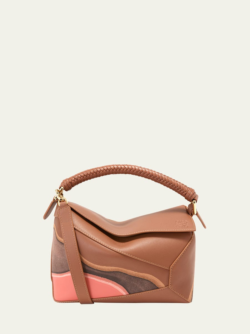 Puzzle Edge Small Top-Handle Bag in Nappa Leather 1