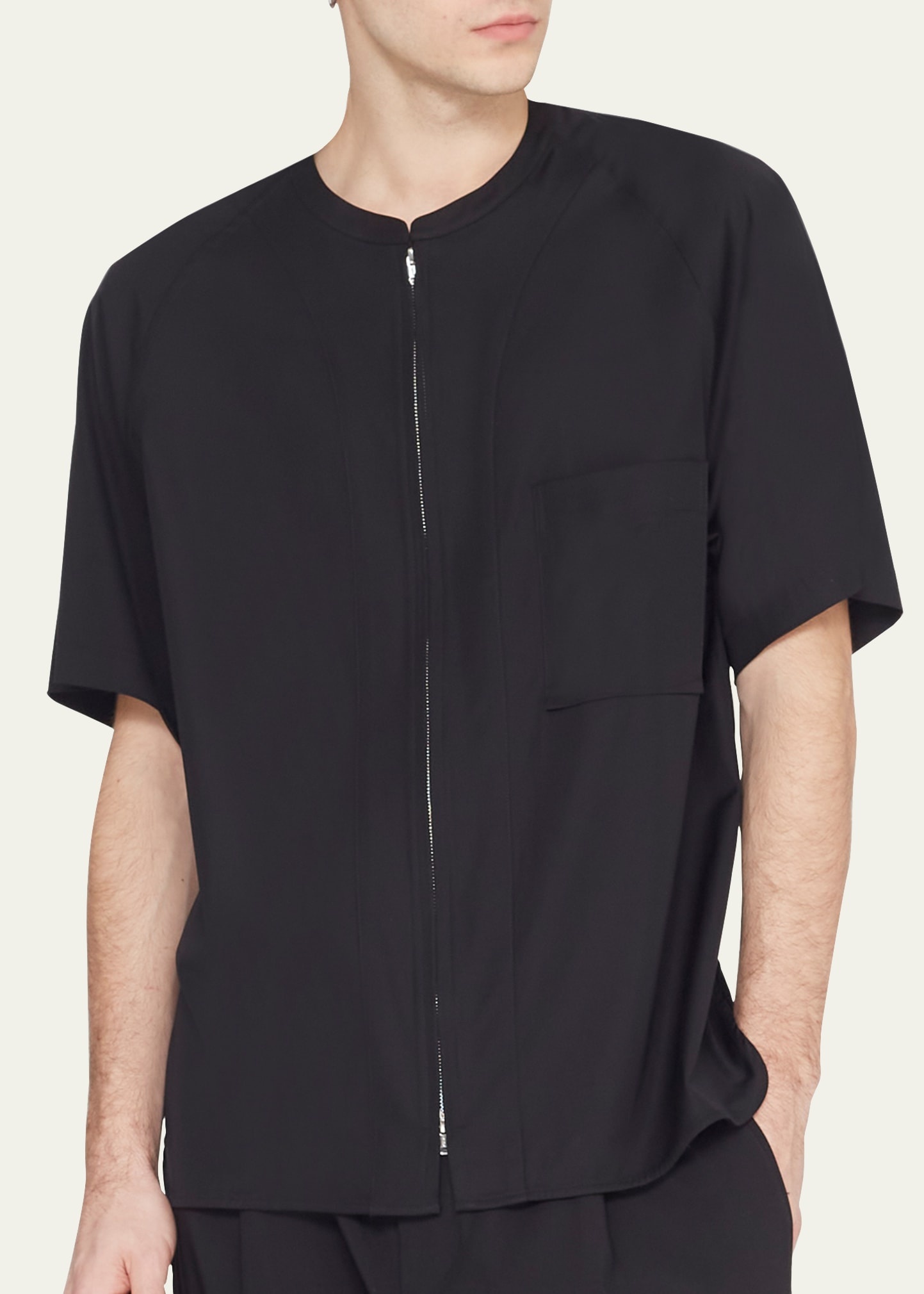 Men's Zip-Front Baseball Shirt - 5