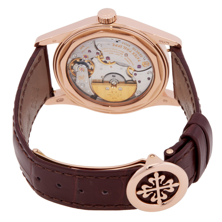 Pre-owned Patek Philippe Calatrava Brown Dial 18K Rose Gold Men's Watch 6000R-001 - 3