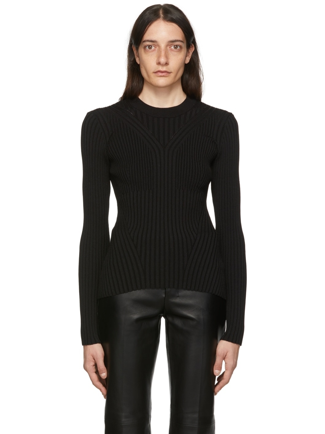 Black Viscose Sweater - 1