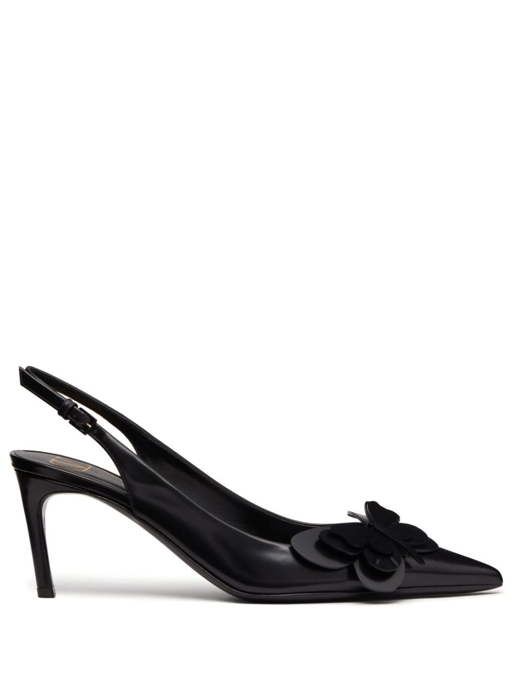 pointed-toe leather pumps - 1