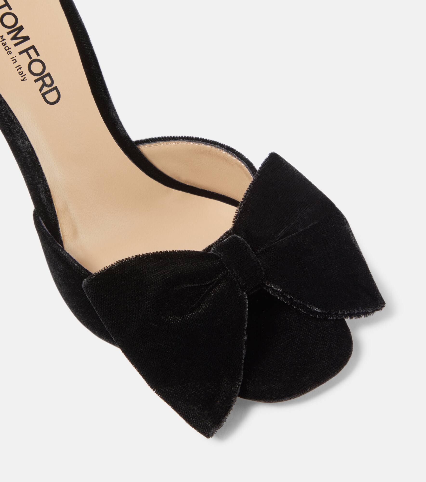 Brigitte 85 bow-detail velvet mule - 6