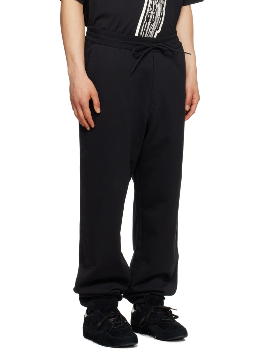 Black Drawstring Sweatpants - 2