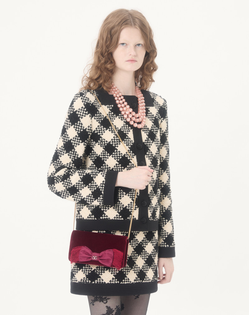 VLOGO SIGNATURE MINI VELVET SHOULDER BAG 7