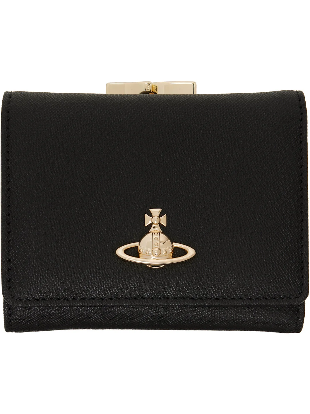Black Small Frame Wallet - 1