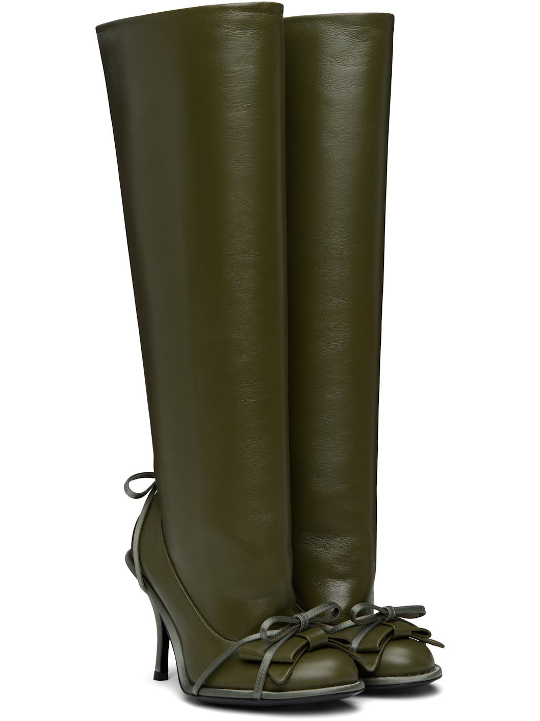 Khaki Double Tall Boots - 4