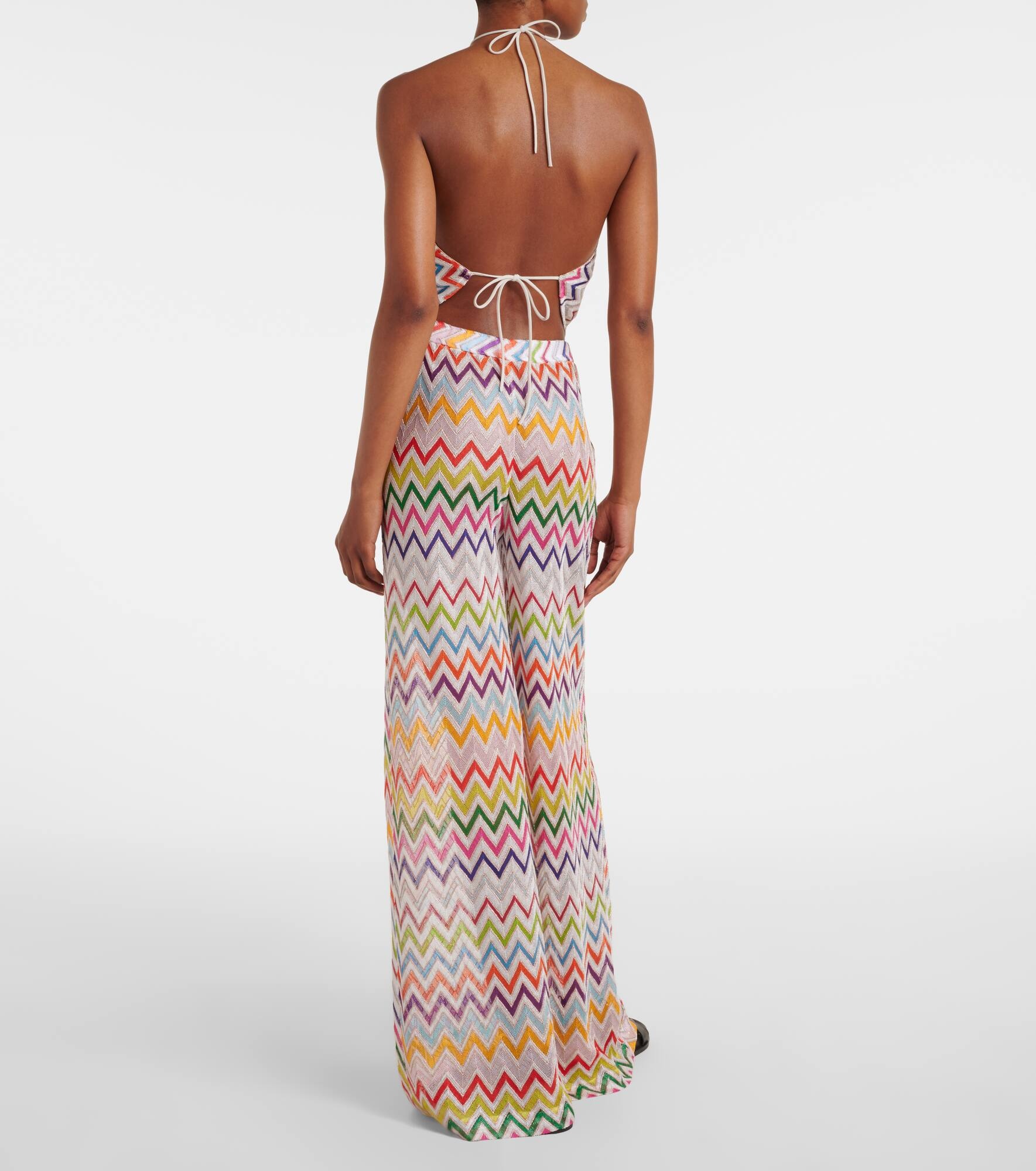 ZigZag knitted open-back halterneck top - 3