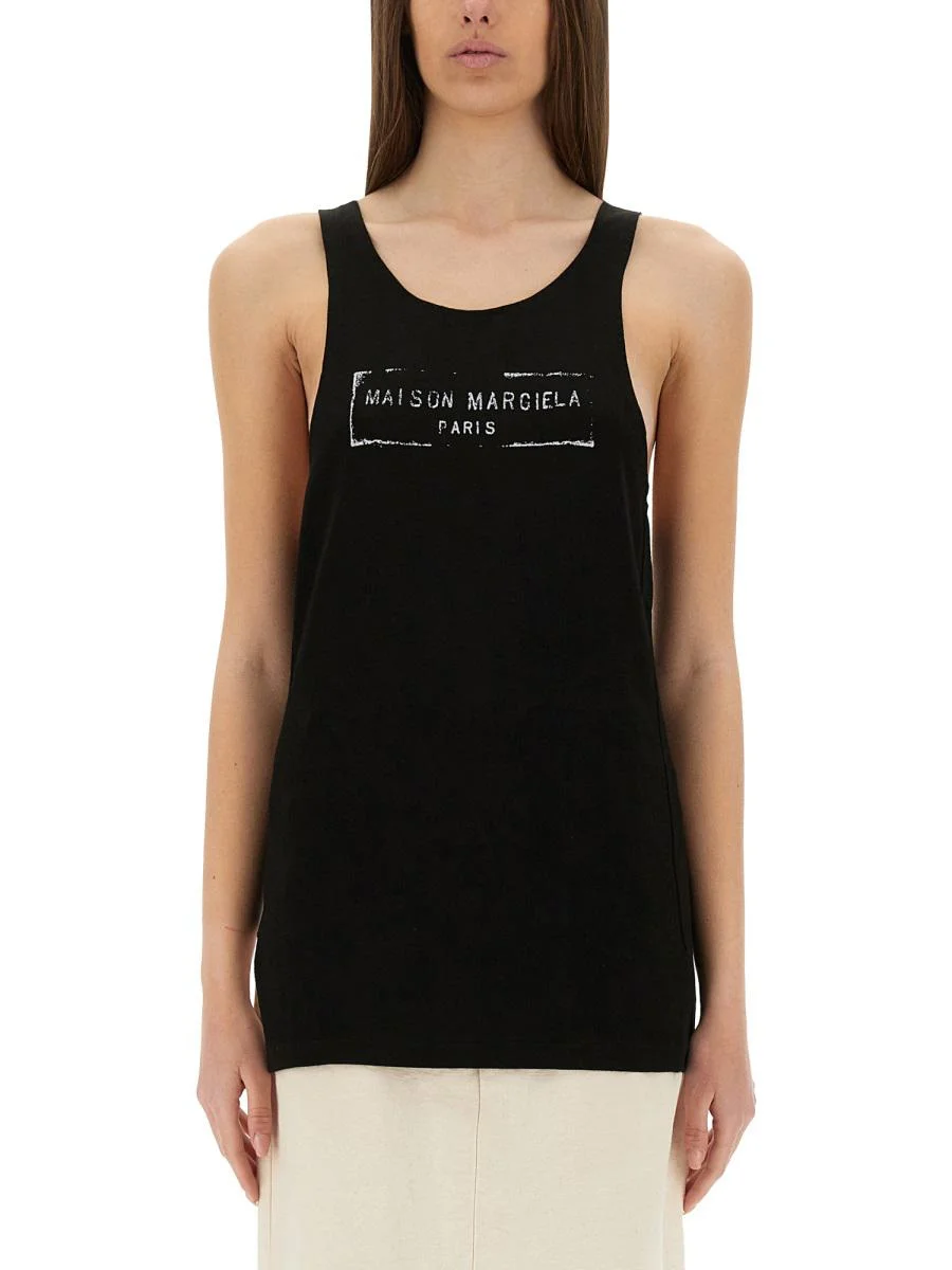 Maison Margiela Logo Print Tank Top - 1