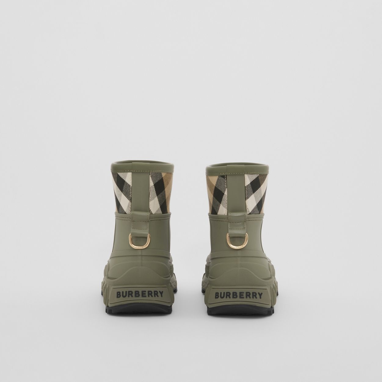 House Check Panel Rain Boots - 6