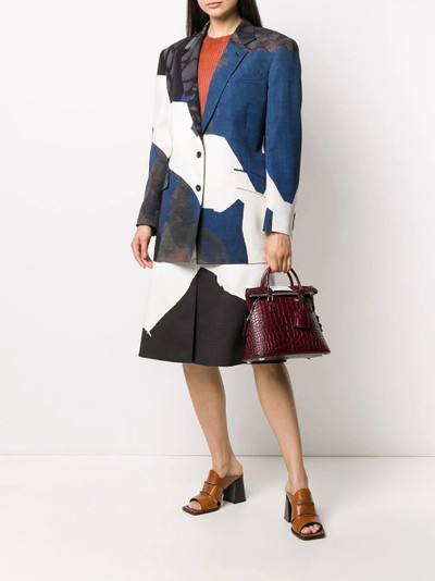 Maison Margiela oversized patchwork print blazer outlook