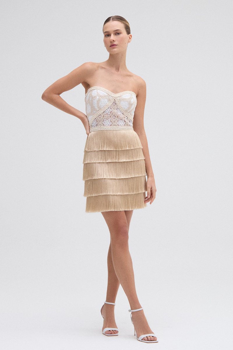 NATURAL CROCHET MINI DRESS 1
